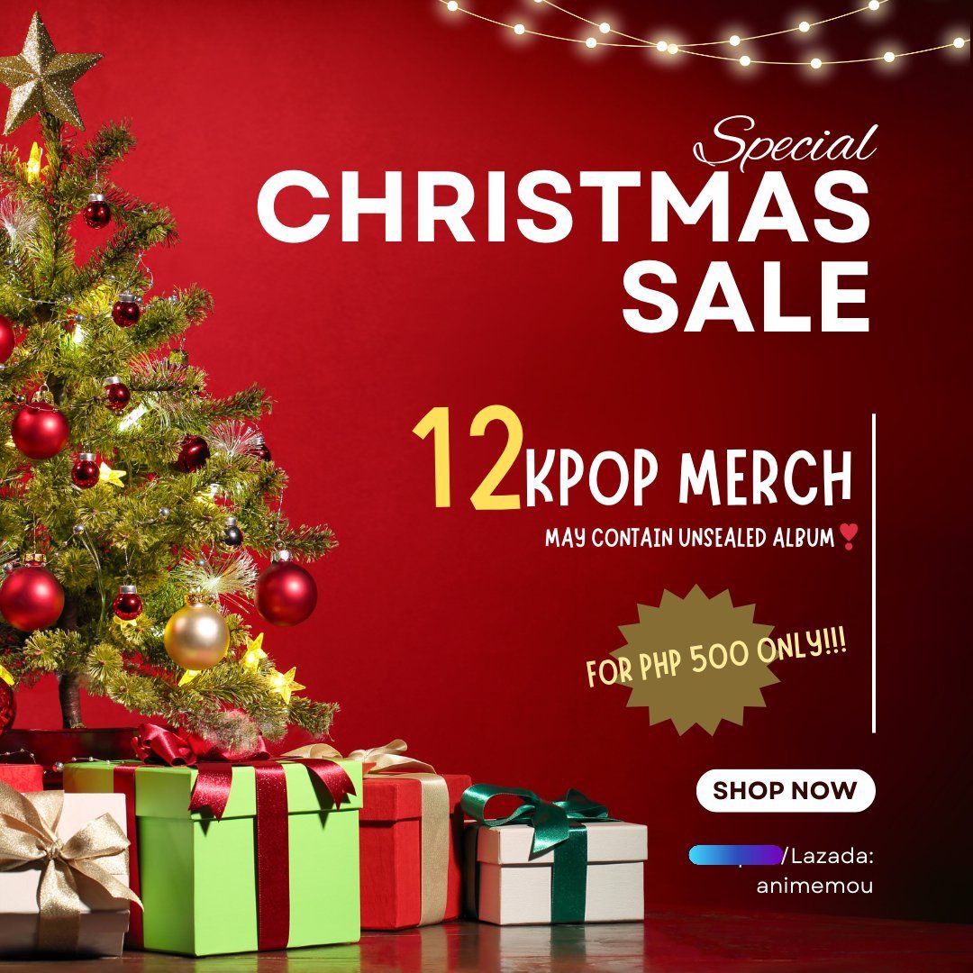 wts lfb 🇵🇭 ph onhand

Christmas Box!
papaskuhin ang sarili ng 12 random kpop merch ❣️

Php 500 + LSF

📩 DM to order

mod: flash/sco/jnt/lbc
shopee: shope.ee/4KtFgXpMsj
lazada: s.lazada.com.ph/l.bu6k

mystery random gift care package