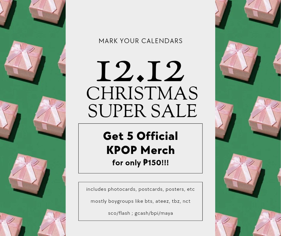 kulang ang pera? may pasko pa rin para sayo!

Budget meal natin Php 150 lang, may 5 official merch ka na!

📩 DM to order

Shopee: shope.ee/8A5yFbNAhy
Laz: s.lazada.com.ph/s.RuHKk