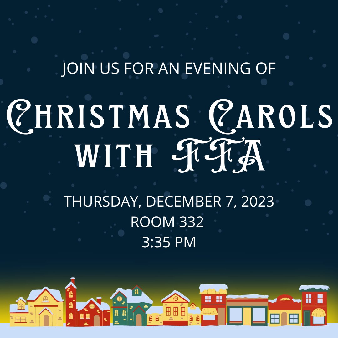 This month's service project is Christmas caroling. We will have a blast! Hope to see everyone there! 🎶