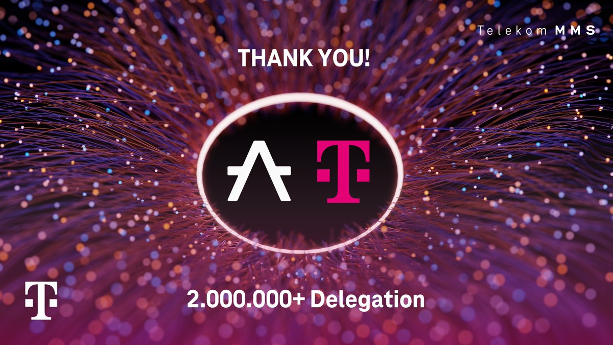 Thank you so much <a href="/Aleph__Zero/">Aleph Zero</a> Community for your support and trust in our Validator.

2,000,000 Delegation
110 Delegators

And this is just the beginning👀

#Telekom #MMS #Web3 #Staking #Innovation