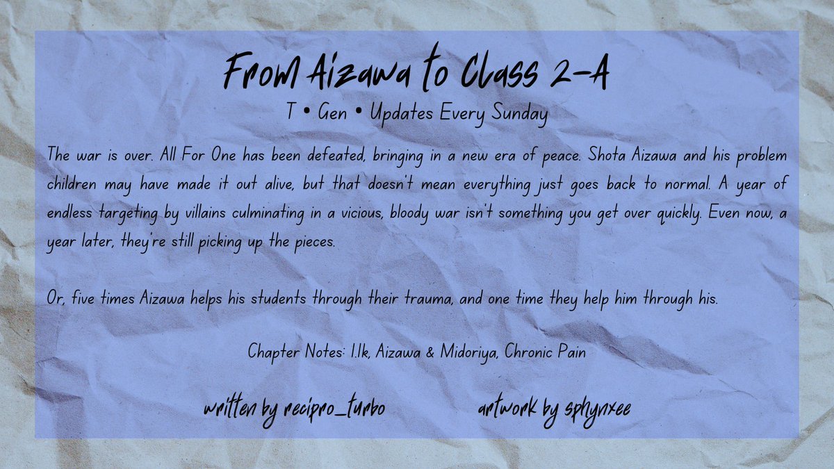 The fourth chapter of my fic for <a href="/DadZawaBang/">Dad Zawa</a> is up!

archiveofourown.org/works/51542614…