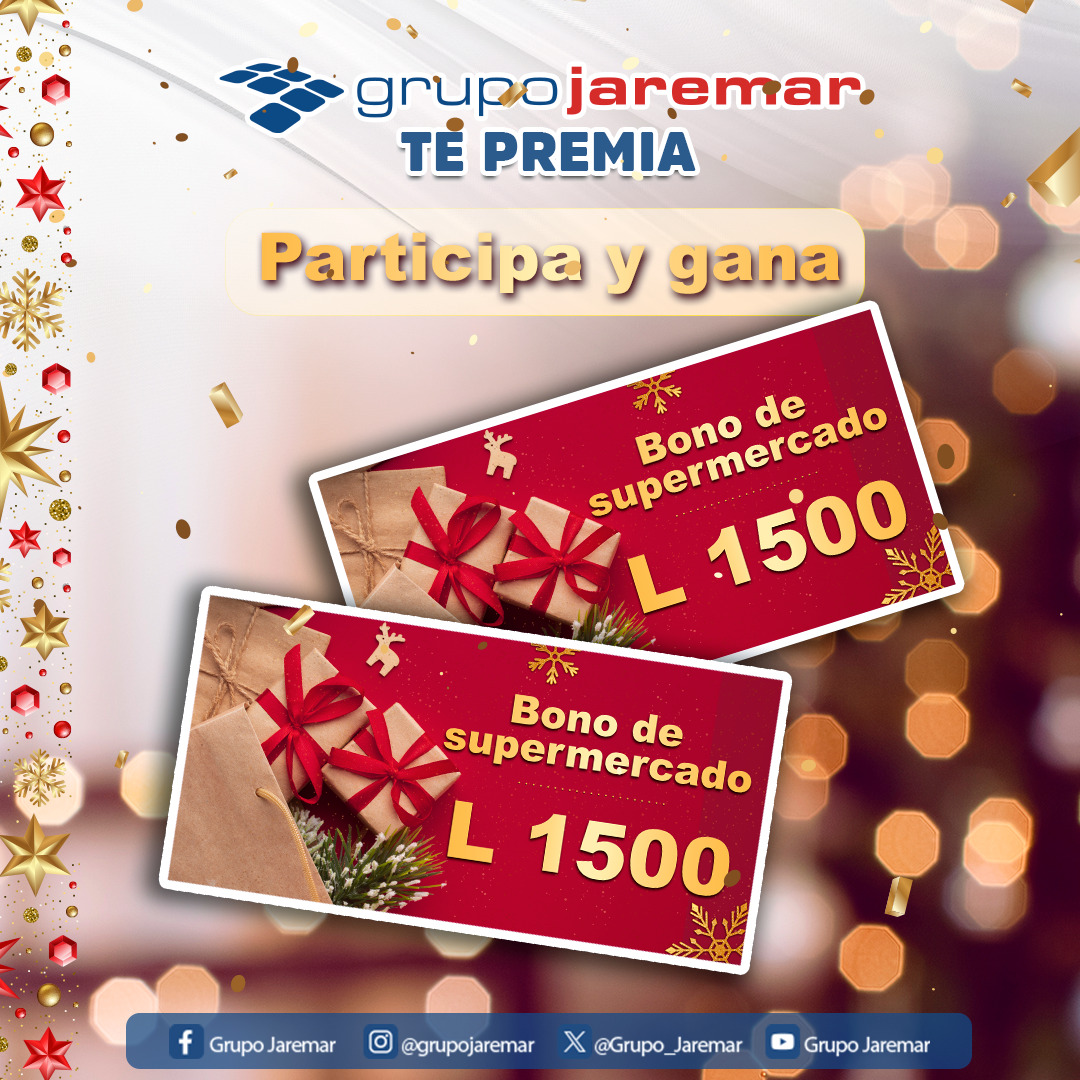 Grupo Jaremar
Para entrar en la carrera por estos fabulosos premios, solo sigue estos pasos:
1️. Síguenos en nuestras redes sociales.
2️. Dale like a esta publicación.
3. Comentanos tus deseos para este 2024.

¡Así de fácil! 📷 Sorteo valido hasta 20/12/2023
#RSE #GrupoJaremar