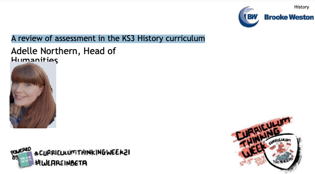 NiallAlcock's tweet photo. 4 and 5 both referenced by Adelle Northern Head of Humanities at Brooke Weston Academy in her talk:

"A review of assessment in the KS3 History curriculum" https://t.co/1zRVmPdC4P