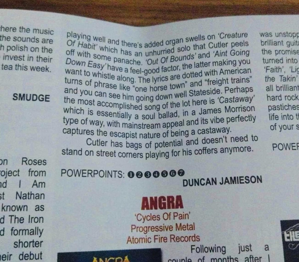 Everything is about singles these days so we were chuffed to secure a review Ben Cutler's new EP in print form! Huge thank you to Powerplay Rock and Metal Magazine for the wonderful review of Break The Ice. Listen here: linktr.ee/bgilescutler059 <a href="/BenCutl15335163/">Ben Cutler Music</a>