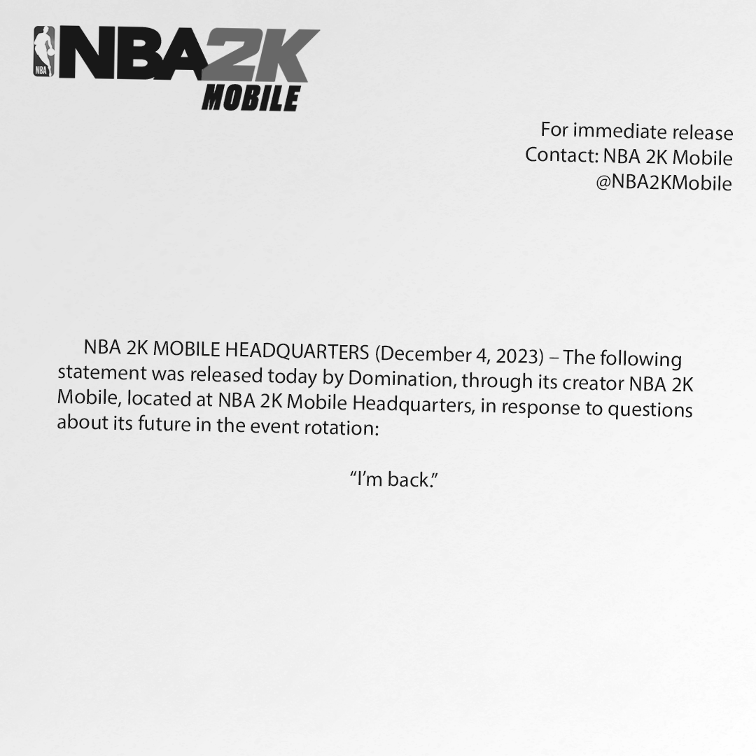 NBA 2K Mobile codes for December 2023