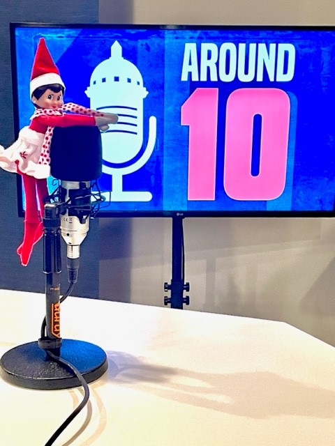 Sparkles is excited to visit the Around 10 set! She says that Cable 10 is such a huge asset to the local community because they bring community events into your homes! "They don't have a local channel at the North Pole,"  she said! 
#IWantMyFPB #CommunityOwned #WeAreFPB