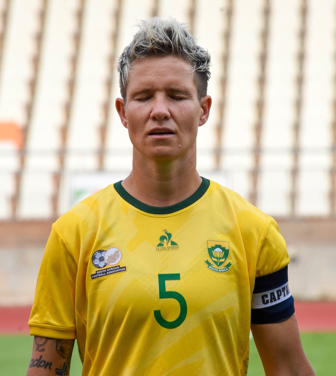 Banyana_Banyana's tweet photo. The Last Dance 💚💛

185th CAP!!🫡

Janine Van Wyk makes history as she becomes the most capped African player (men and women). She surpasses  Ahmed Hassan (Egypt).

Congratulations Janine. 👏 https://t.co/SHv1ZCZBXj
