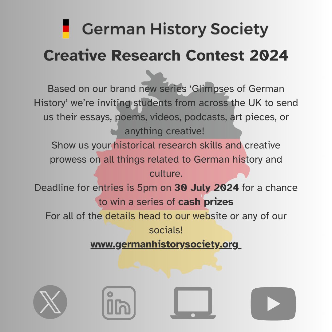 An exciting initiative for school students from our friends <a href="/GermanHistSoc/">German History Society</a>. We'd love to see some creative responses to the culture and history of German-speaking lands in the Middle Ages!