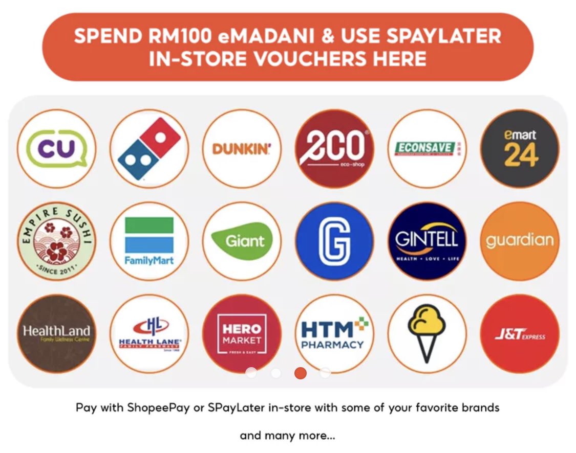 iRaesmee's tweet photo. Untuk yang tebus kredit eMadani melalui Shopee, boleh guna di kedai-kedai berikut. Rupanya di @MydinMalaysia pun dah boleh guna ShopeePay. Selama ni duk guna kad je, tak pernah guna ShopeePay untuk beli belah di kedai fizikal.

*Eco Shop pun boleh ya. 😍😏 Habislah borong nanti. https://t.co/Ldgczq5nT4