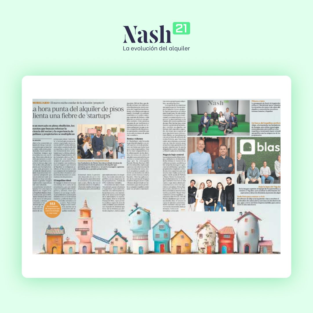 Gracias <a href="/abc_es/">ABC.es</a> por incluirnos en este gran reportaje publicado ayer sobre las proptech más punteras del alquiler 🚀

eu1.hubs.ly/H06vnn_0

#proptech #alquileres #alquiler #tokenizacion #nft #realestate