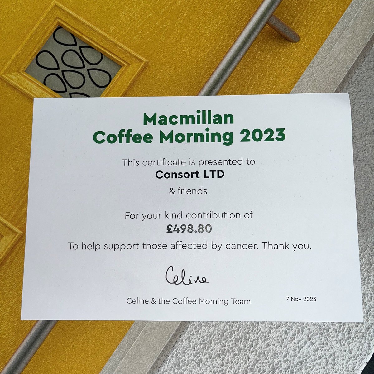 A heartfelt THANK YOU to our incredible Consort family – not only to our wonderful team here, but also our amazing customers! 🙌
Together we cooked up a storm at our Macmillan Coffee Morning, raising £498.80 to support the wonderful work of Macmillan Cancer Support💚
#ConsortCare