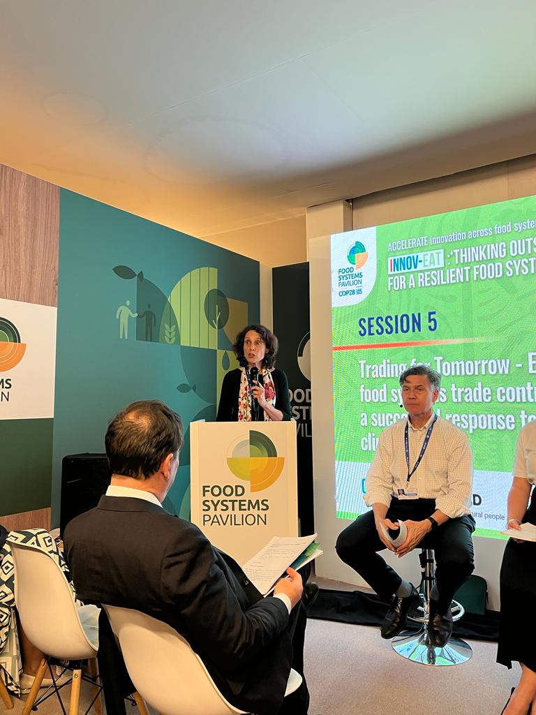 Clim-Eat (@clim_eat) on Twitter photo We're kicking off our session on #Trade at the #FoodSystems Pavilion.
Our markets are fundamental to how food systems (dys)function, so it's an essential topic on our agenda at #INNOVEAT day, says Lini Wollenberg <a href="/uvmvermont/">University of Vermont</a> <a href="/CGIAR/">CGIAR</a>
🤝 <a href="/IFAD/">International Fund for Agricultural Development</a> <a href="/wto/">WTO</a> <a href="/ActionOnFood/">Food Systems Partnership</a> We're kicking off our session on #Trade at the #FoodSystems Pavilion.
Our markets are fundamental to how food systems (dys)function, so it's an essential topic on our agenda at #INNOVEAT day, says Lini Wollenberg <a href="/uvmvermont/">University of Vermont</a> <a href="/CGIAR/">CGIAR</a>
🤝 <a href="/IFAD/">International Fund for Agricultural Development</a> <a href="/wto/">WTO</a> <a href="/ActionOnFood/">Food Systems Partnership</a>