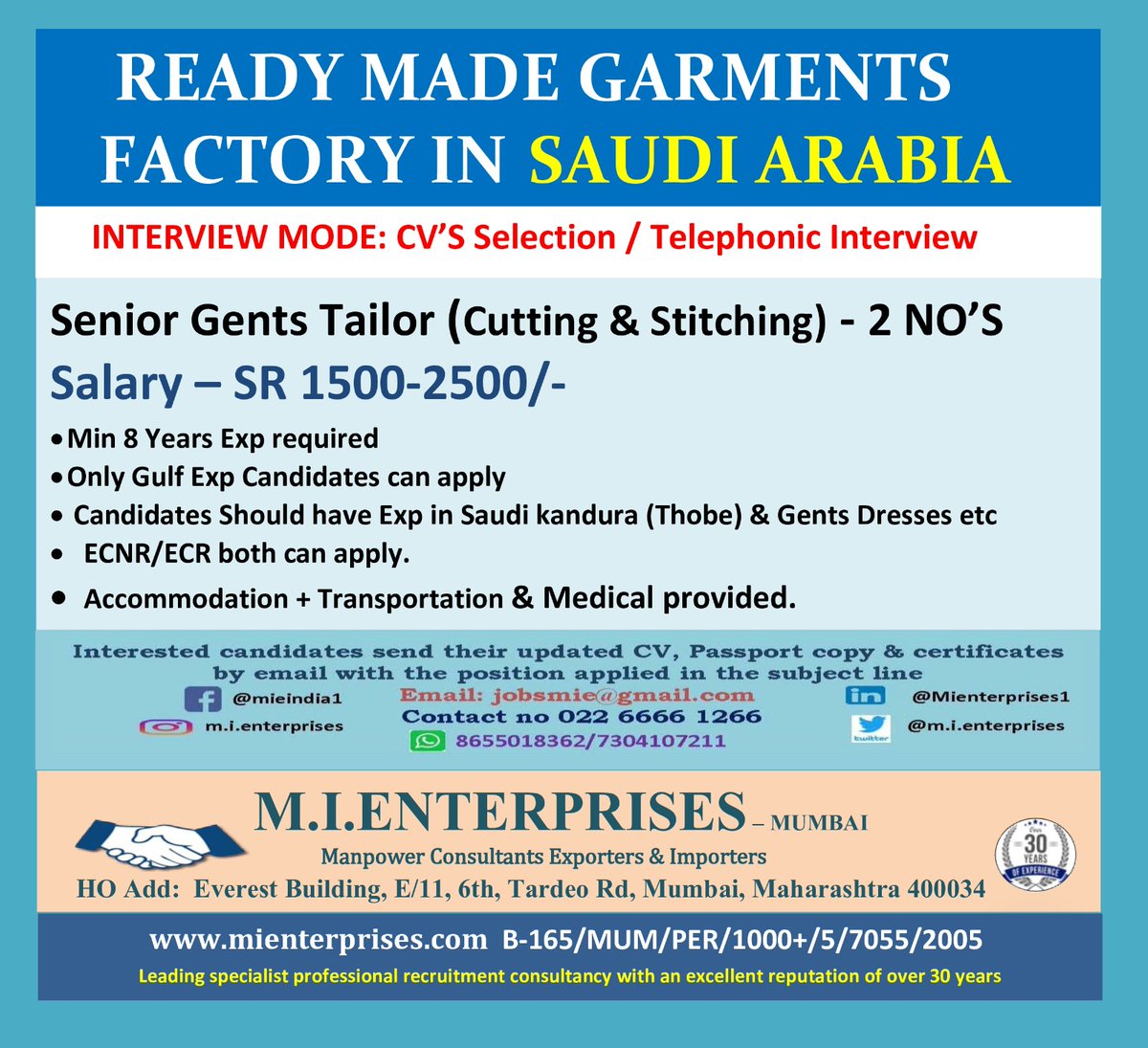 mi_enterprises's tweet photo. Greetings interested candidates can send their update resume on mentioned I'd&amp; mobile number  jobsmie@gmail.com/advmie@gamil.com WhatsApp:+91 8850807505 #hr #hrjobs #gulfjobs #omanjobs #saudiarabiajobs #qatarjobs #zoom #interview #cvselection #employment #new https://t.co/UaOH0pgfc2