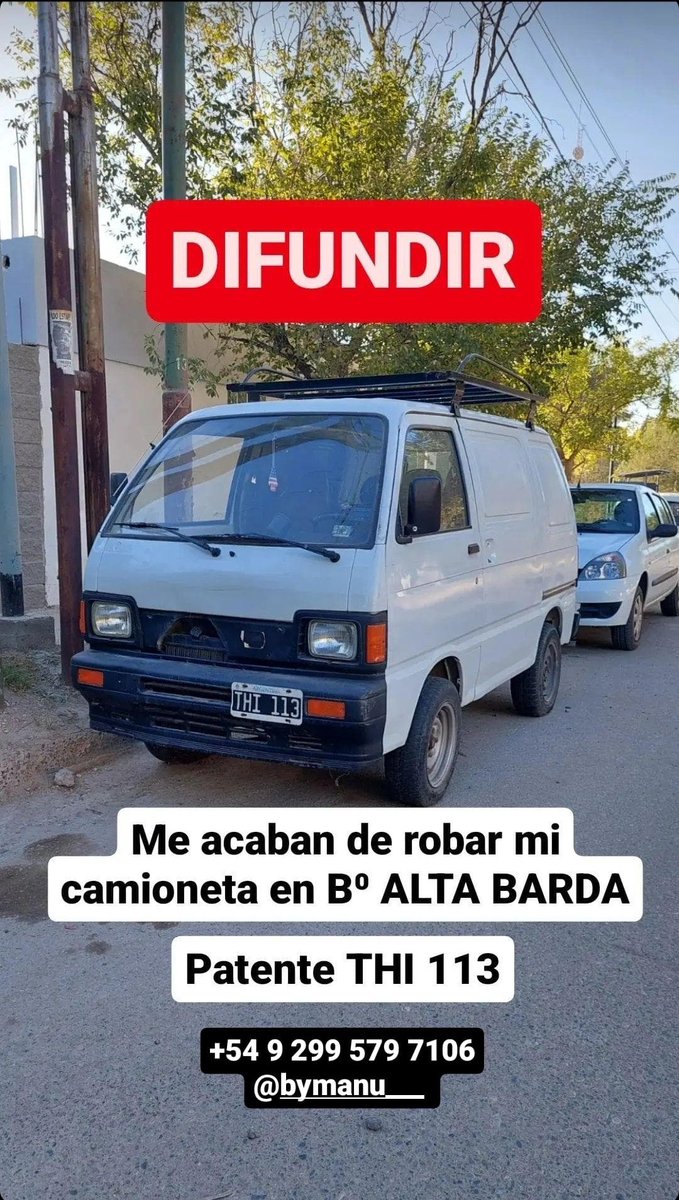 Es mi transporte y mi herramienta de laburo para ir a todos lados. Devuelvanla con vida 😥