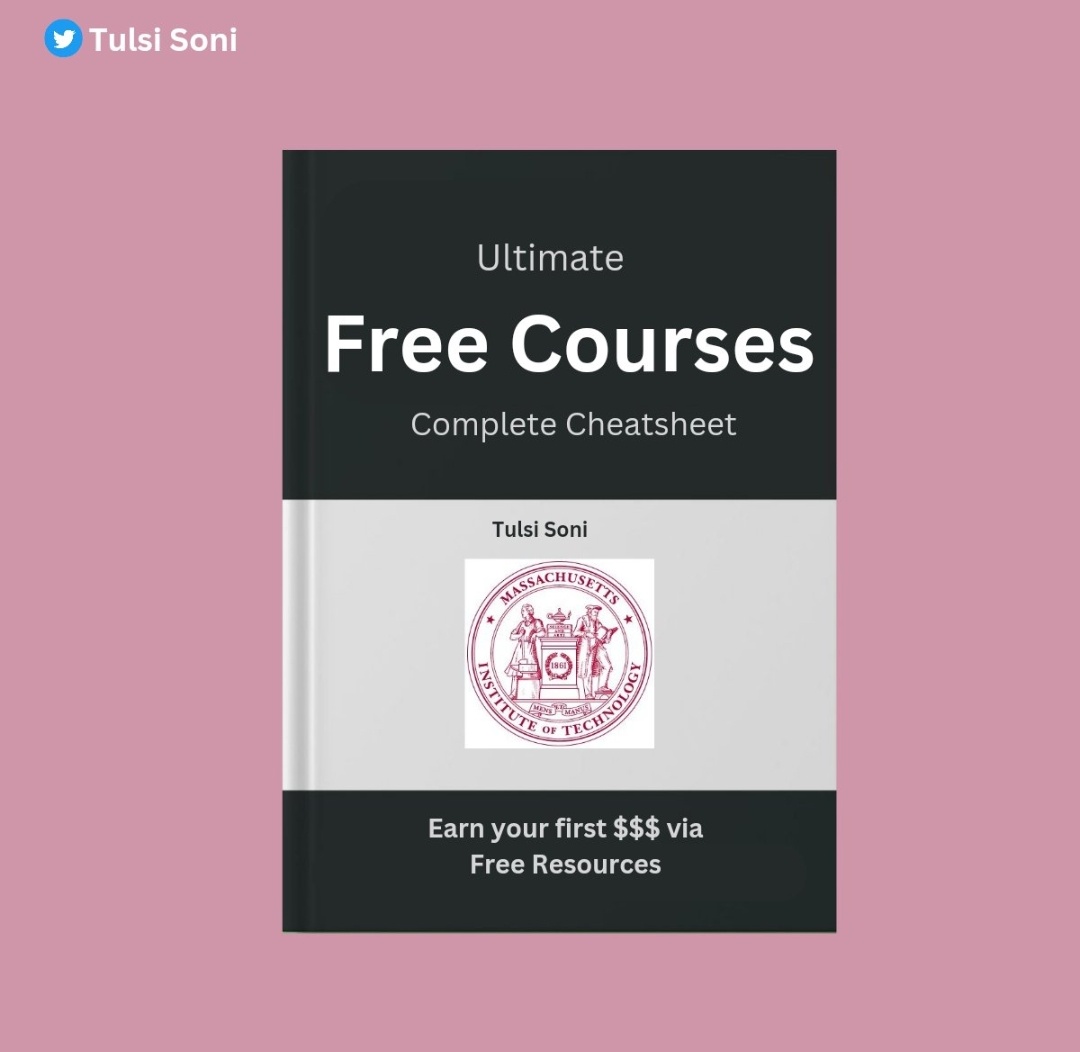 🚨 FREE RESOURCES GIVEAWAY 🚨

It's worth $29 but It's FREE for next 48h.

Bonus FREE GIFT:

Ultimate Coders Guide for beginners:

• 20+ Chapters
• 700+ No Code &amp; AI Tools
• 1000+ GPT-4 Prompts
• Cheatsheet 
• Free Courses 

Here is the FREE link for everyone

1.  Follow