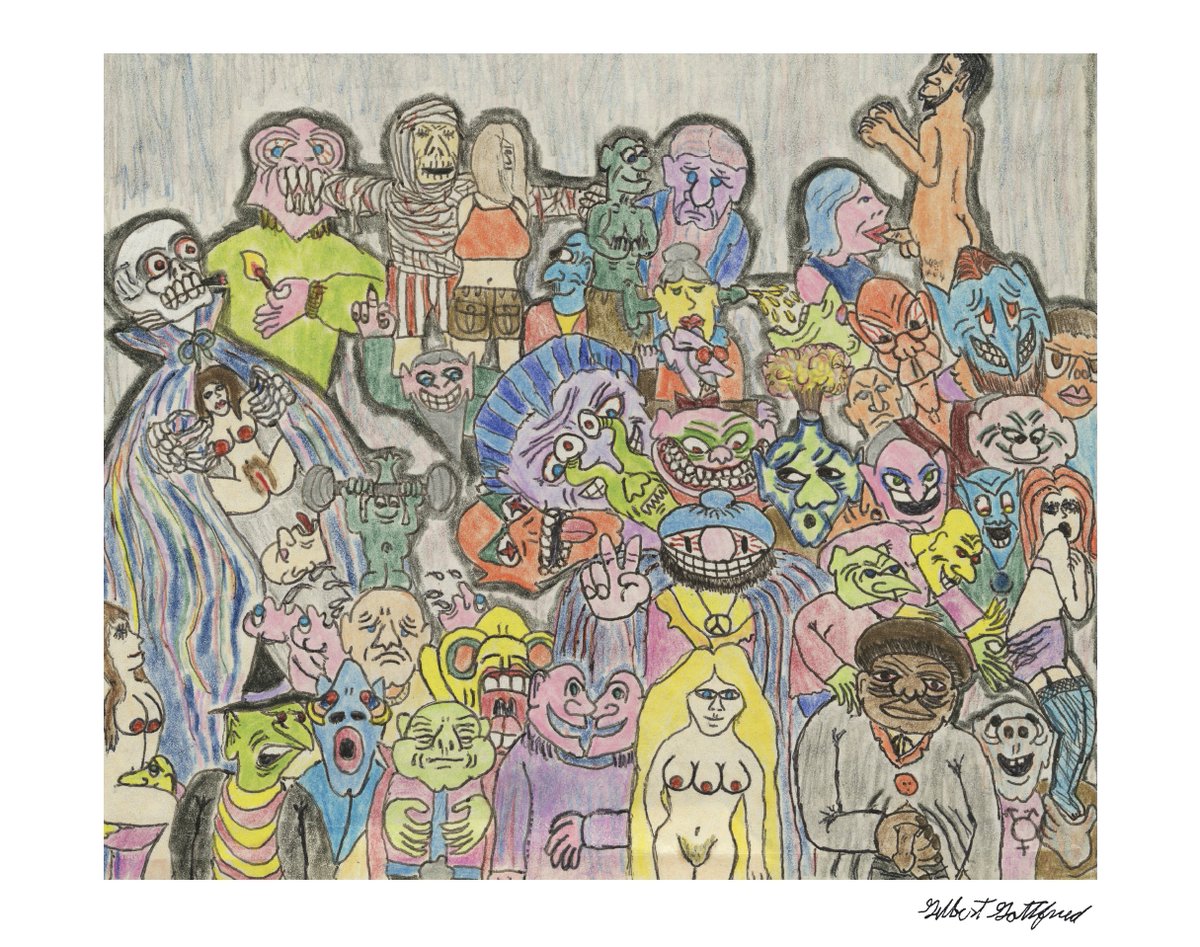 Introducing Gilbert's 1970's drawing entitled 'THE ARISTOCRATS.' Lmt ed 11x14 prints available, so order now in time for the holidays. Use code 'aristocrats' for 20% off a 2nd print from the collection. Go to: GilbertGottfried.com & click BUY NOW. Support DM2 research.