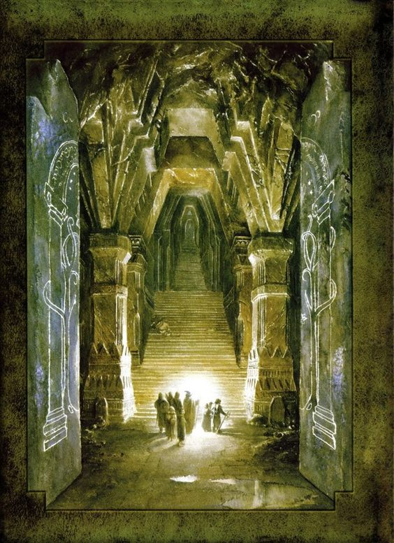 nimgaladh's tweet image. Entering the gates of Moria by Alan Lee