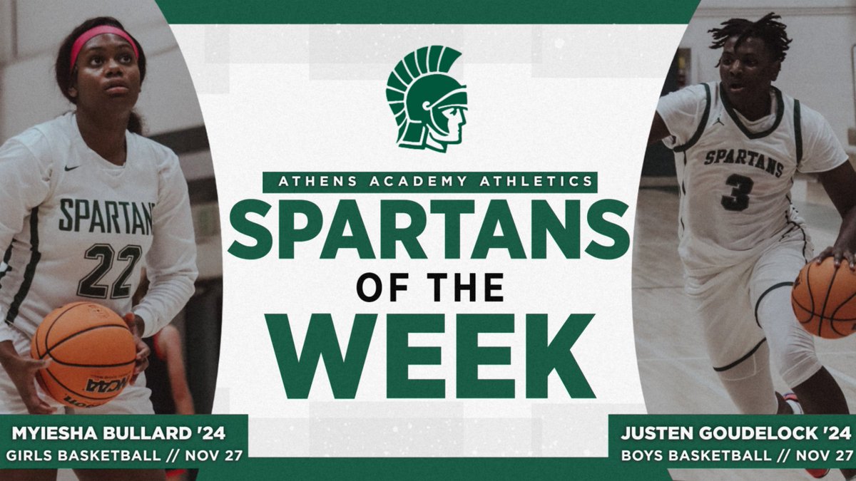 Congratulations to seniors Myiesha Bullard &amp; Justen Goudelock for being named Spartans of the Week! #GoSpartans