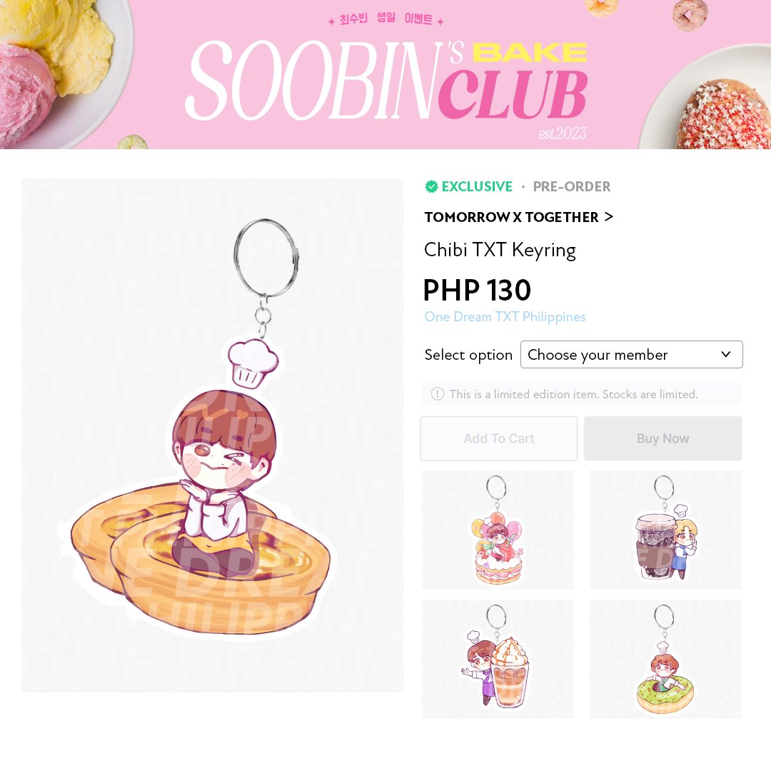 Merch booth & Fanbase booths open as early as 10AM! 🤑 Event proper will start at 2PM. See you, MOA! 🧑🏻‍🍳 #SoobinsBakeClub #BakingWithSoobin