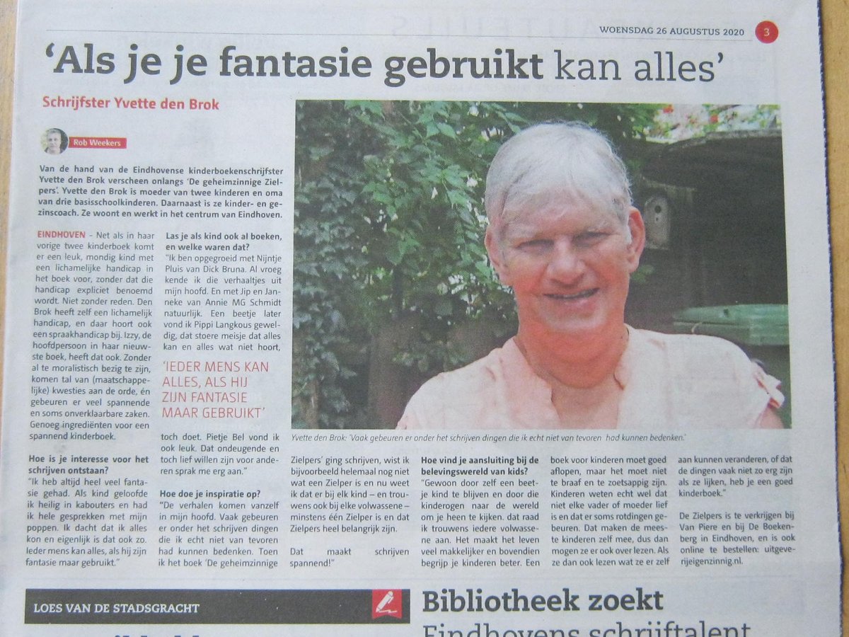 Dit is nog steeds een prachtig handicapinclusief kinderboek, al zeg ik het zelf. Misschien iets voor de kerst?