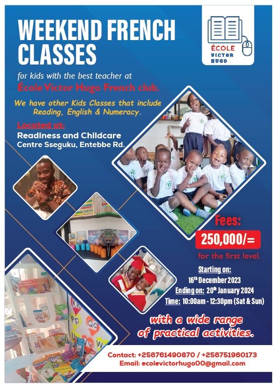 Dear parents make your child's holiday more valuable by enabling them to add a few extra skills that will make their future brighter. This December holiday is going to be fun. On y va!