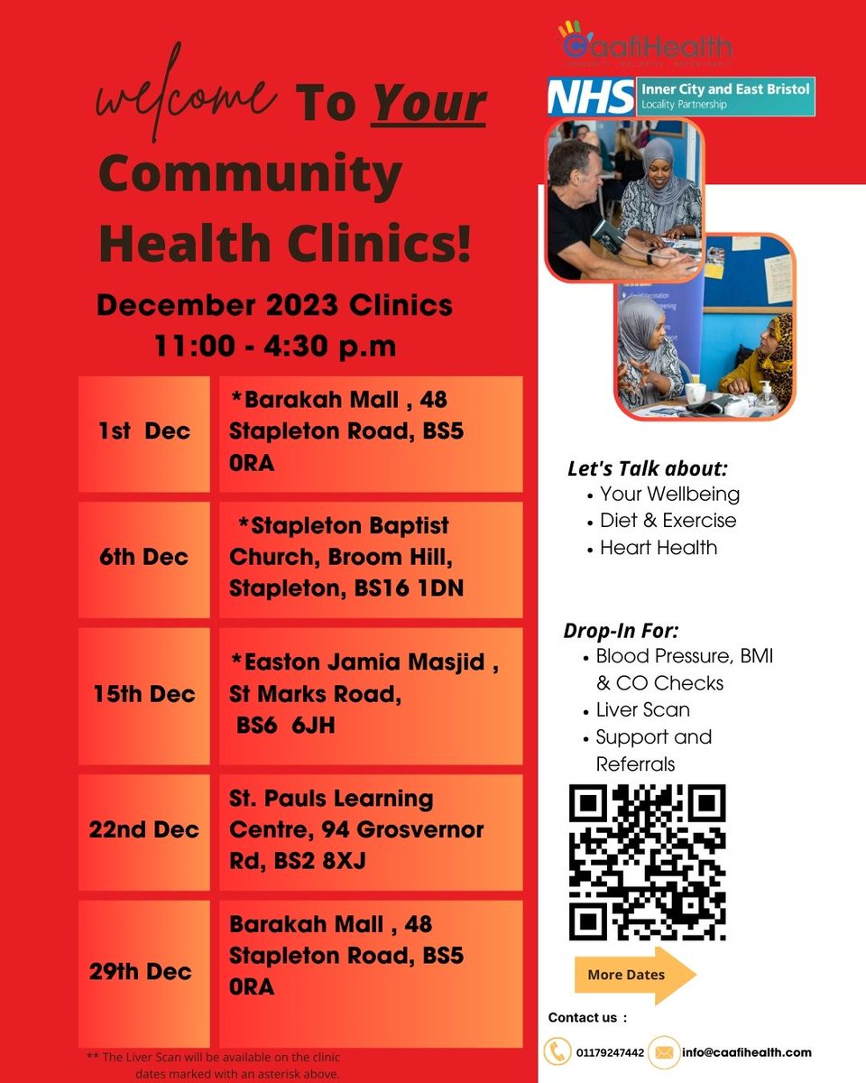 Mark your calendars for our December Community Clinic dates! ✨ Join us on the 1st, 6th, and 15th for a free Liver Scan at various locations. No booking is needed – just show up and prioritise your health! 💙 #CommunityHealth #DecemberClinic