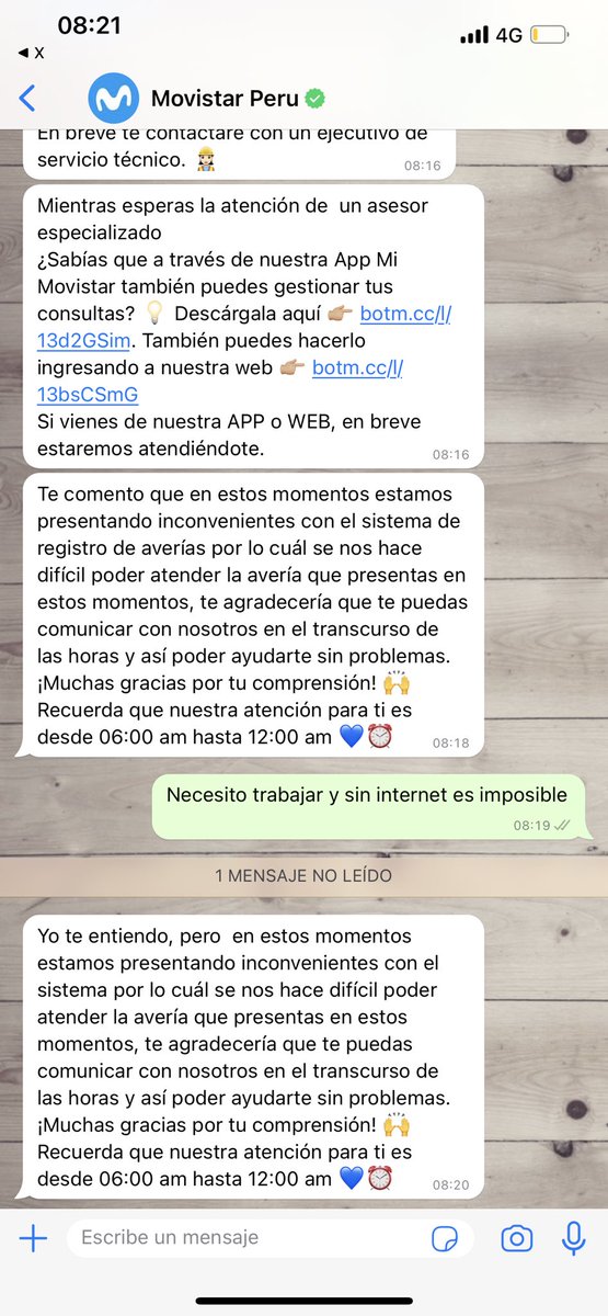 Javier_Hong_C's tweet photo. @IndecopiOficial @MovistarPeru no hay un sla para resolución de incidencias? Qué procede en estos casos? https://t.co/AMDo13VIbe