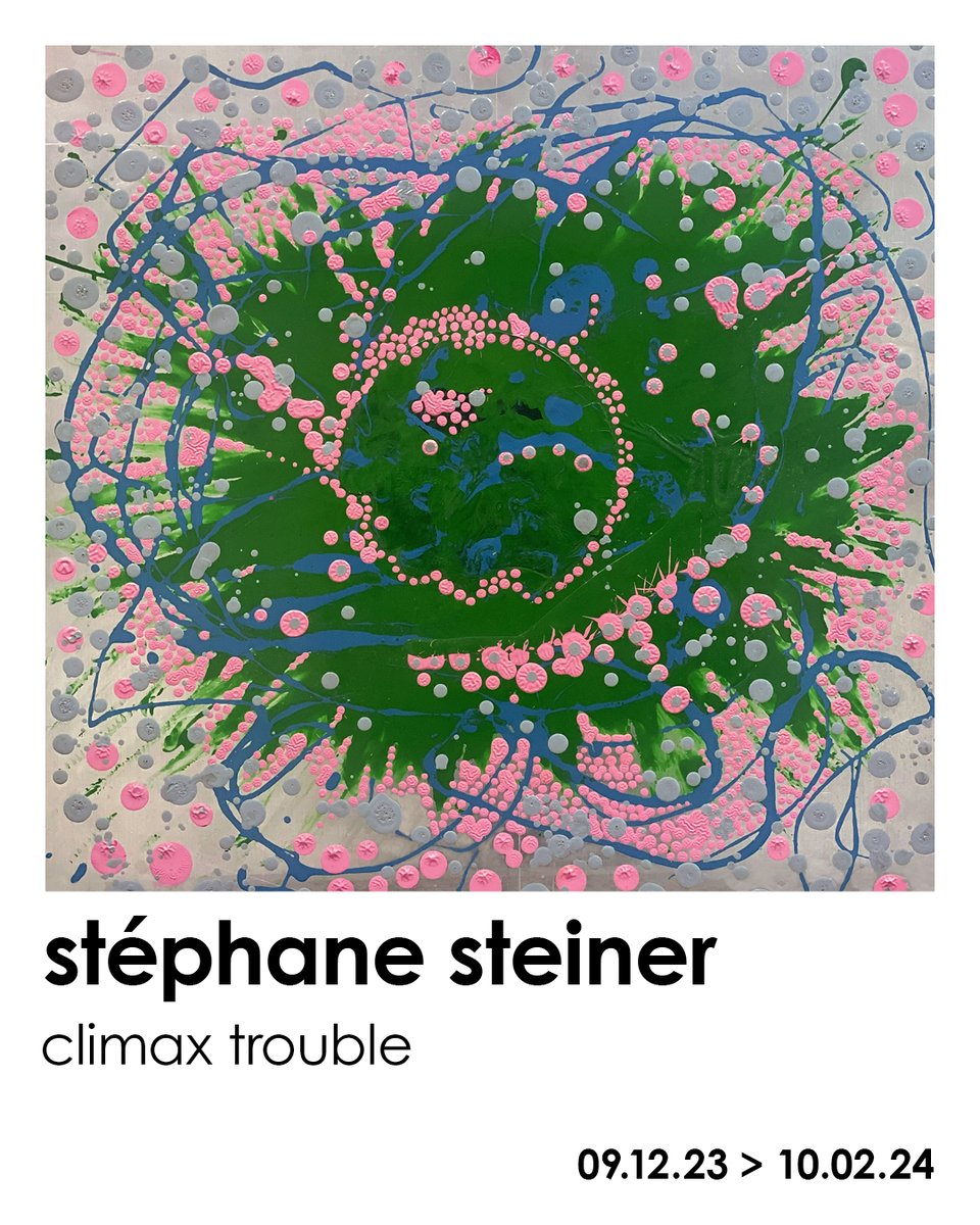 Trois vernissages : 
Vendredi 8 décembre 2023 dès 18h !

<a href="/Espace_AVENDRE/">Espace A VENDRE</a>
• La galerie : Stéphane Steiner, Climax Trouble  
• Le château : Alice Gauthier, Éclats de nuit  
• Le showroom : Pop up store #2    

Expositions du 9 décembre au 10 février 2023