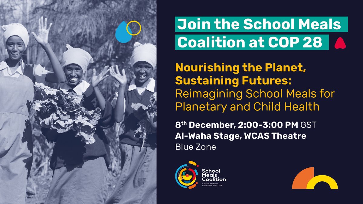 School Meals Coalition (@schoolmeals_) on Twitter photo Join an event organized by <a href="/SchoolMeals_/">School Meals Coalition</a> Coalition <a href="/COP28_UAE/">COP28 UAE</a> 🇦🇪
Participants will share experiences & best practices in support of <a href="/GovKenya/">Government of Kenya</a>'s planet friendly🫧school meals program🥗📚
Find out why 🇰🇪#Kenya's program is attracting lot of global attention👉rb.gy/ufhyjj Join an event organized by <a href="/SchoolMeals_/">School Meals Coalition</a> Coalition <a href="/COP28_UAE/">COP28 UAE</a> 🇦🇪
Participants will share experiences & best practices in support of <a href="/GovKenya/">Government of Kenya</a>'s planet friendly🫧school meals program🥗📚
Find out why 🇰🇪#Kenya's program is attracting lot of global attention👉rb.gy/ufhyjj