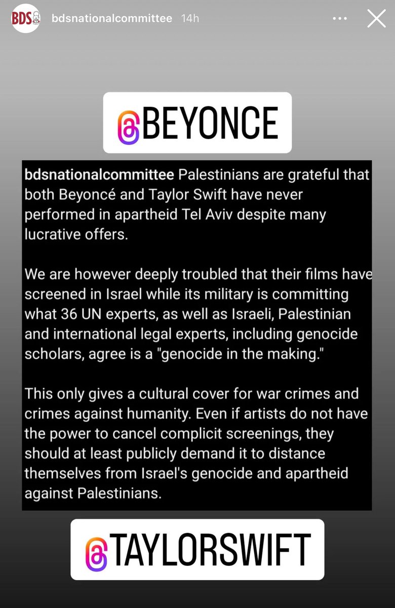 parkwoodfilms's tweet photo. from the bds committee themselves @beyonce @taylorswift https://t.co/JdQWUwJ1zh