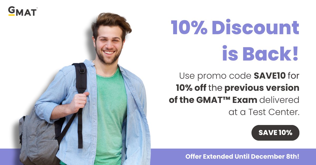 OfficialGMAT on X: Offer extended! Your chance to save 10% on the