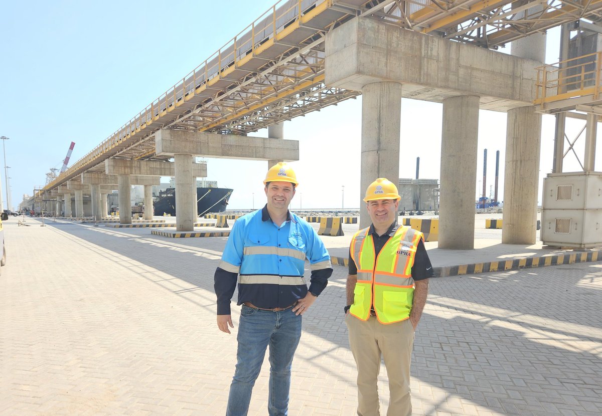 Keith Muller (@keith_at_a11) on Twitter photo Recently, <a href="/Patrick_at_PLL/">Patrick Brindle</a> and I have been in Ghana, closely examining the local infrastructure. Our visit today included a tour hosted by the Ghana Ports and Harbour Authority. We witnessed a Cape Size Vessel being loaded at an impressive rate of just over 2kt per hour, which Recently, <a href="/Patrick_at_PLL/">Patrick Brindle</a> and I have been in Ghana, closely examining the local infrastructure. Our visit today included a tour hosted by the Ghana Ports and Harbour Authority. We witnessed a Cape Size Vessel being loaded at an impressive rate of just over 2kt per hour, which