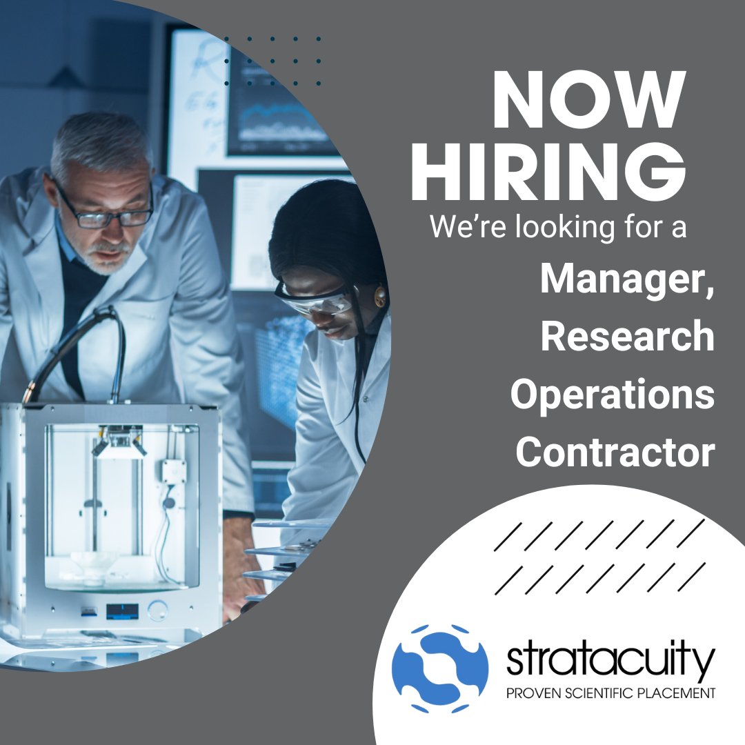 📢 Now Hiring! Looking for an Operations Manager to support our clients Translational Medicine and Discovery teams. Coordinate sample shipments, data analysis, clinical data transfers, and more.
stratacuity.com/job/2005734_us…
#ResearchOperationsManager #JobOpening #contractorjobs