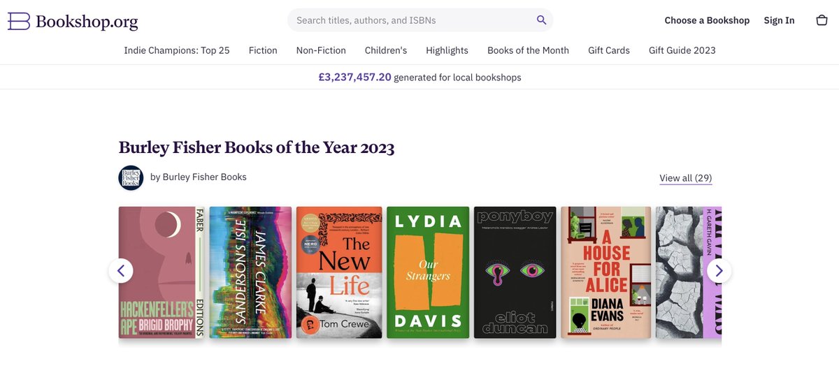 Love to hang on the front page of @bookshop_org_UK with our pals @BrickLaneBooks @hastingsbooks @bookbagshop_ & @LittleToller. Deck ur halls with indie books from indie bookstores this year! 🎉🎁📚