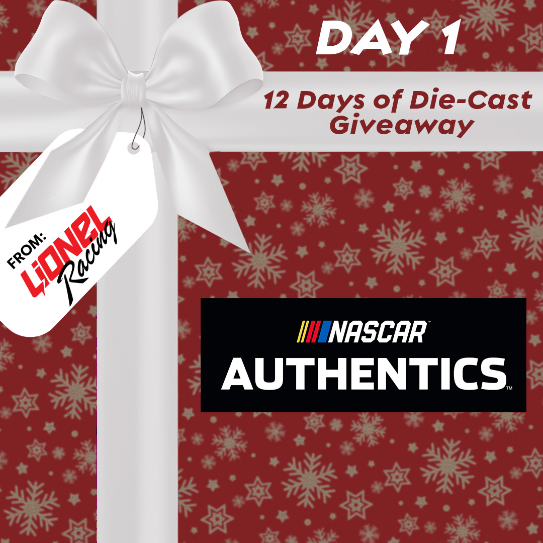 December 4th: NASCAR Authentics Mystery Box It contains 10 Authentics die-cast from various waves and includes: -1 Chase Piece -1 Xfinity Car -1 Truck -1 Win (The Xfinity/Truck could also be the win or chase piece) -Be sure to Like & RT -Do you prefer a real or fake tree? 🎄