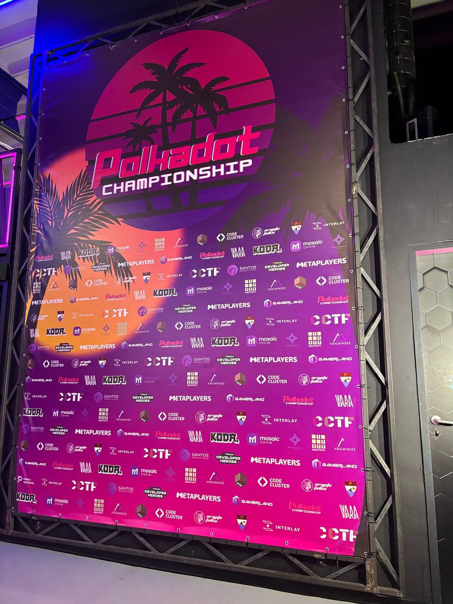 MetaPlayersGG's tweet photo. ๐จโ๐ป POLKADOT CHAMPIONSHIP ๐จโ๐ป
Before the storm - Gamerland is ready for the @PolkadotChamps web3 hackathon event!
Getting our brands known in the web3 space is essential for networking and reference. ๐ง
๐ค #MetaPlayers is listed among the sponsors of course! https://t.co/jwuOInaMSW