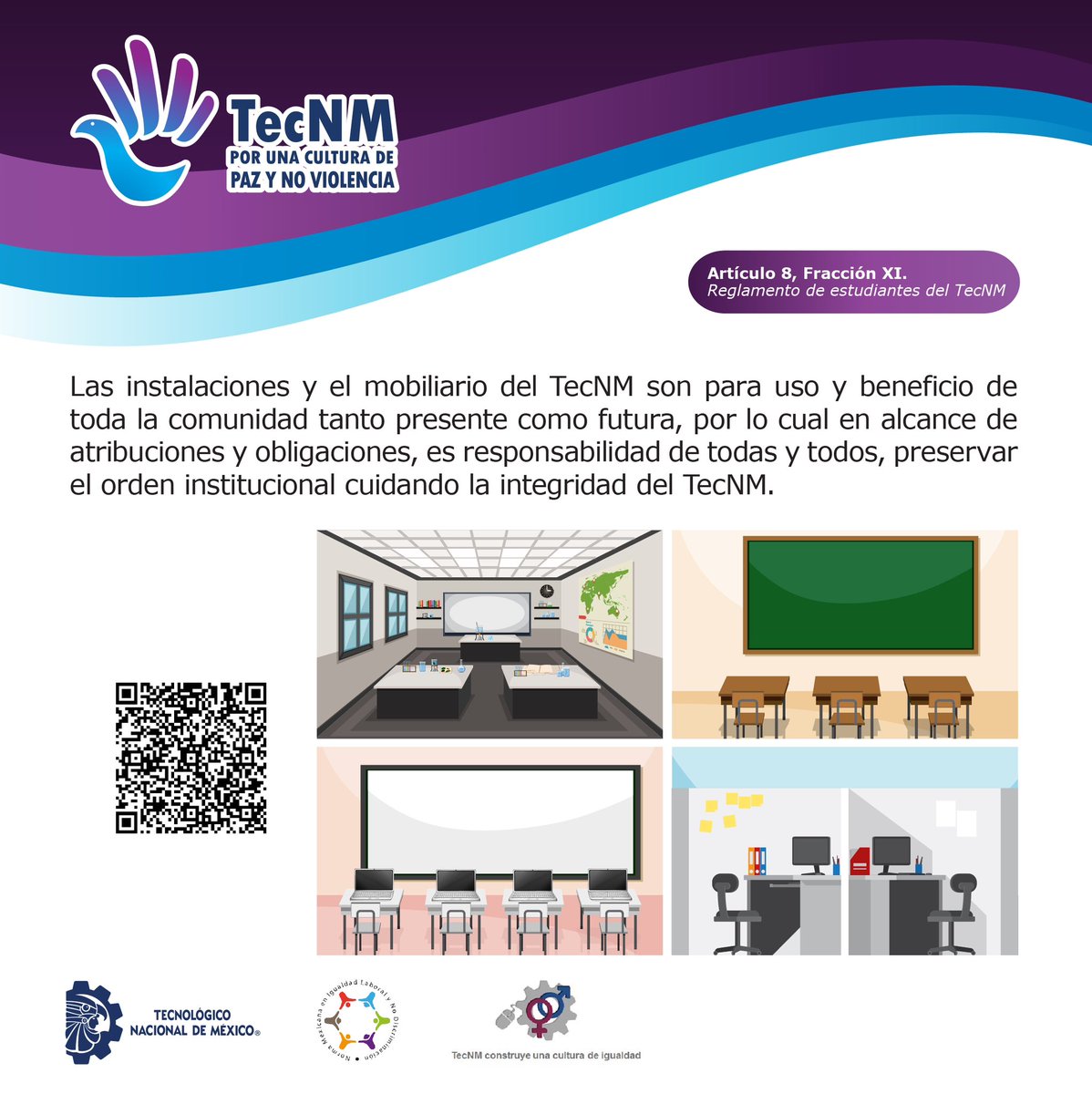 #ComunidadTecNM
Cuidar la integridad, los bienes y el orden institucional es responsabilidad de todas y todos.

#TodosSomosTecNM
