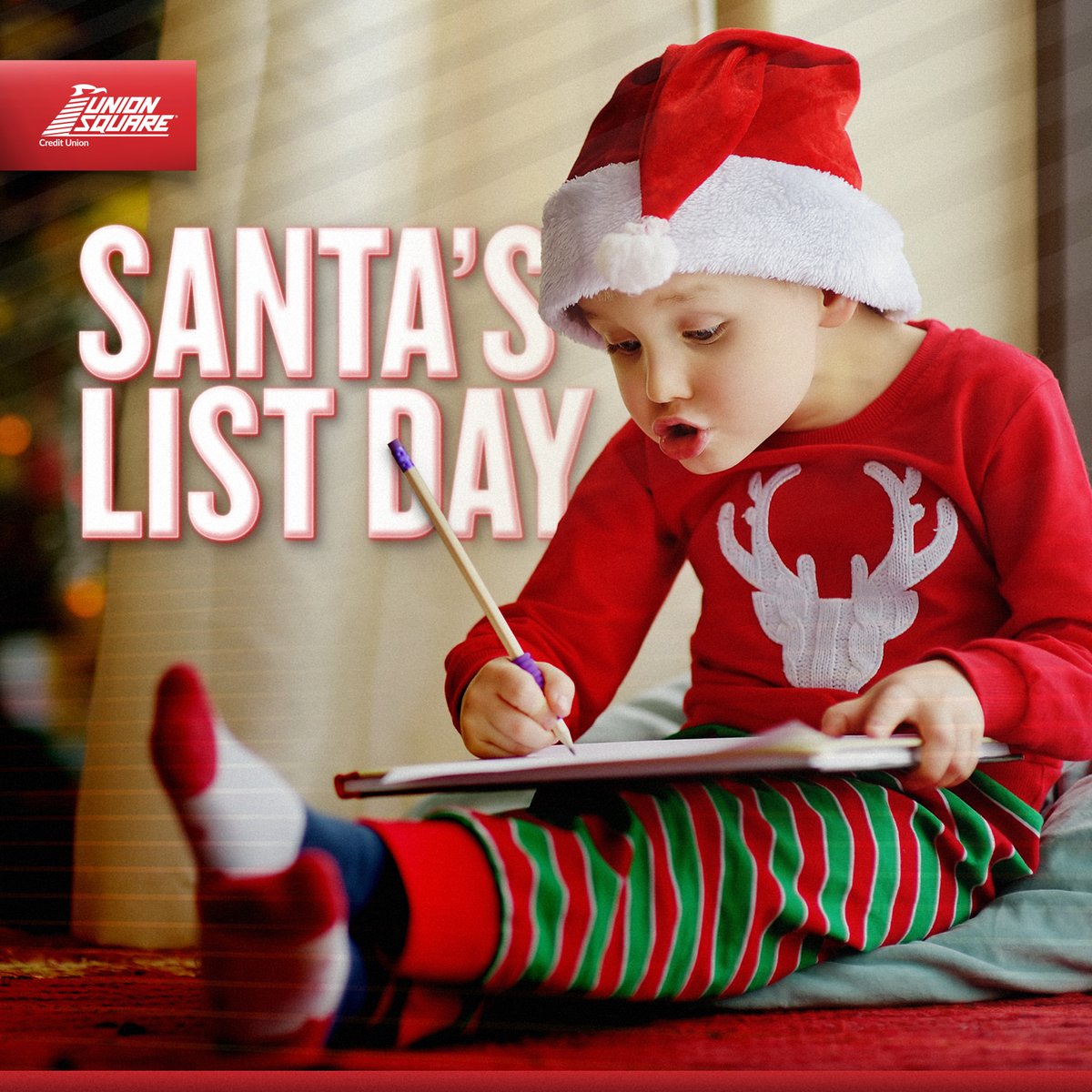 UnionSquareCU's tweet image. Happy Santa's List Day! 🎅📜 
Today is all about making those holiday wish lists. 

What's at the top of your list this year? 
Share with us in the comments below and let's spread some holiday cheer! 🎄🎁