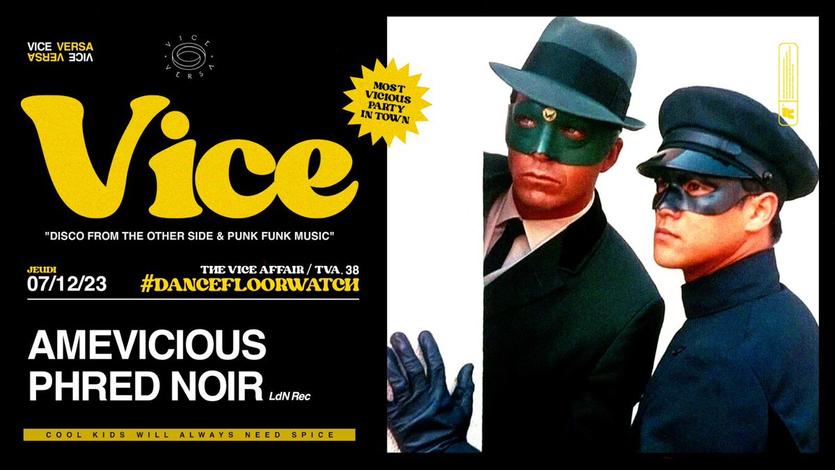 Amevicious's tweet photo. Back on deck this Thursday with Phred Noir at Vice versa Marseille. https://t.co/AjrF85fMBo