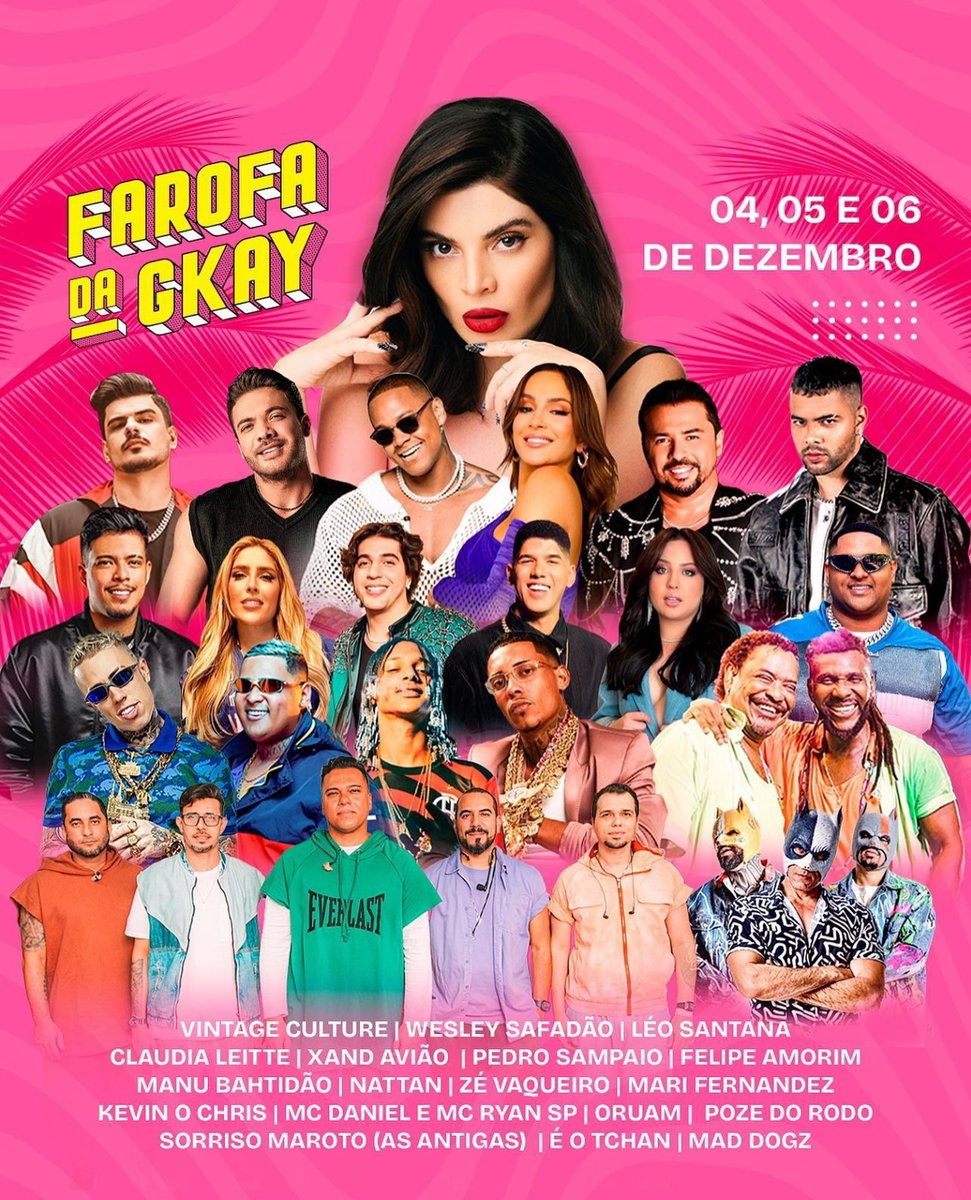 AltosFuxicos's tweet photo. 🚨HOJE: Gkay da início hoje a uma das maiores festas do Brasil, seu aniversário, a “Farofa da Gkay”. Vão acompanhar? https://t.co/p4Eq8hoeWb