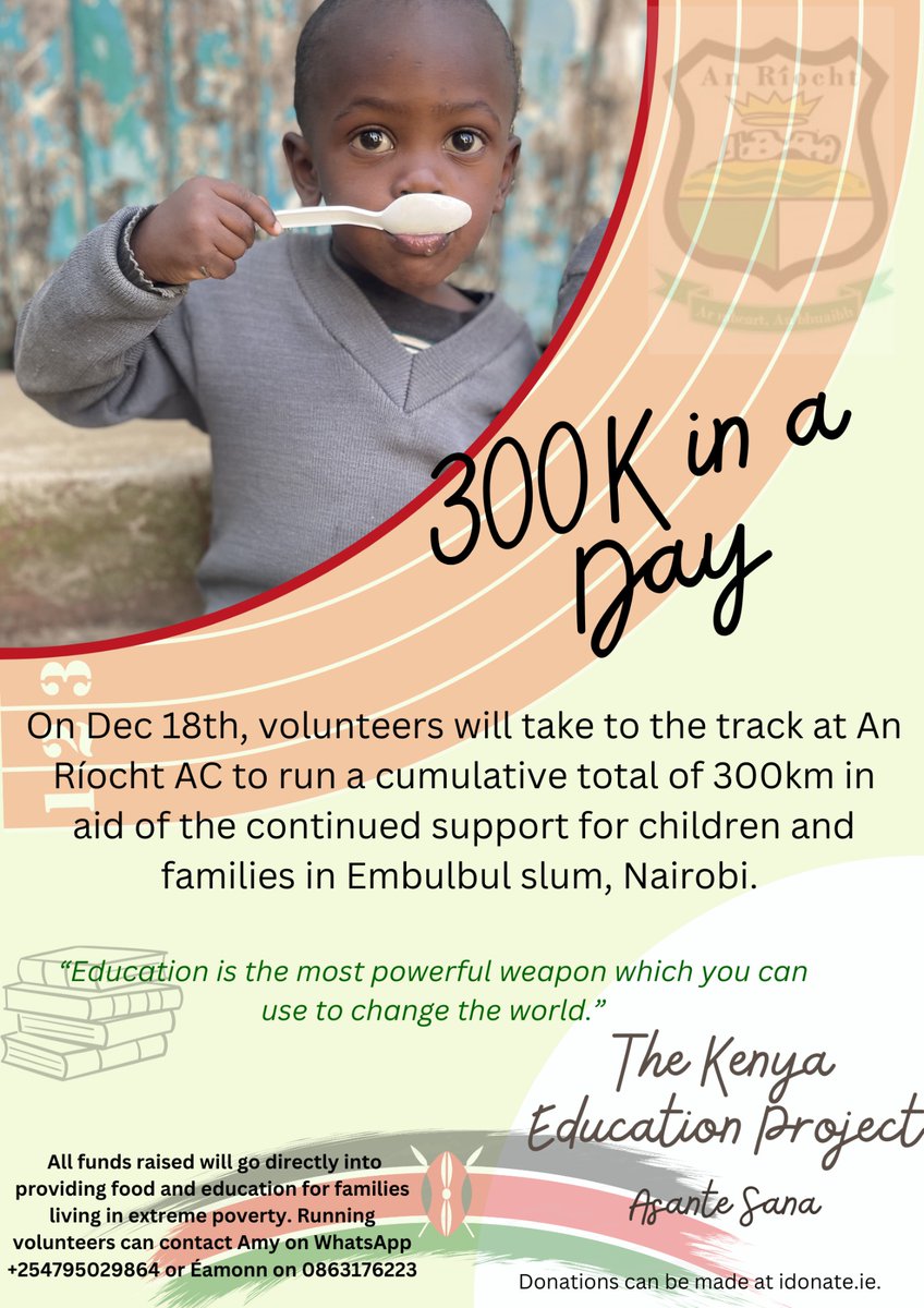 I would appreciate it so much if you could share this. I know things are tough at home at the moment and someone is always fundraising for something but I would appreciate any euro so much so that the KEP can continue to provide school sponsorships to these amazing children 🇰🇪