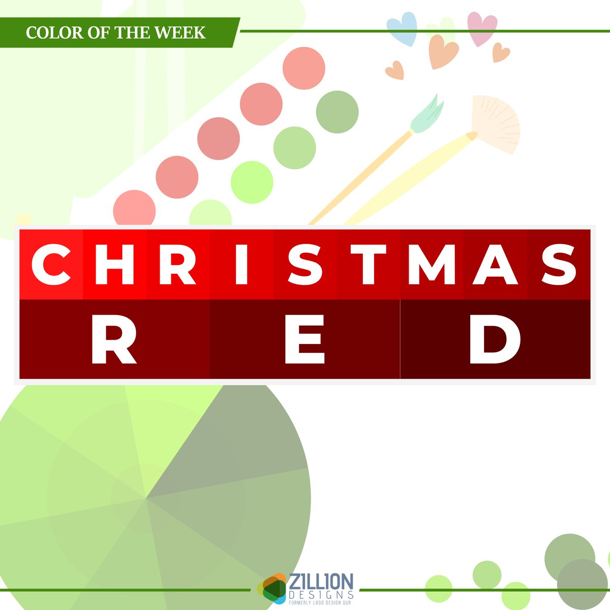 ZillionDesigns's tweet image. This week&apos;s spotlight is on Christmas Red! Spread the holiday cheer with the vibrant warmth of this festive hue. 

#coloroftheweek #colors #color #brand #branding #design #zilliondesigns