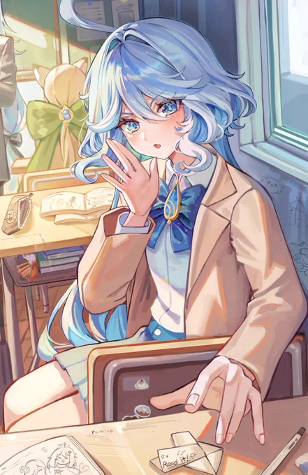 #Furina #原神 #GenshinImpact 授業中です。 フリーナちゃん,, 