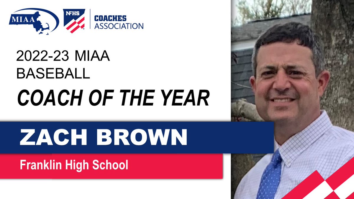 MIAA (@miaa033) on Twitter photo Congratulations to Zach Brown of Franklin High School ... the MIAA/NFHS Baseball Coach of the Year for 2022-23.
<a href="/FHSSports/">FranklinAthletics</a> <a href="/FHSCoachZBrown/">Franklin High School Baseball, MA</a> Congratulations to Zach Brown of Franklin High School ... the MIAA/NFHS Baseball Coach of the Year for 2022-23.
<a href="/FHSSports/">FranklinAthletics</a> <a href="/FHSCoachZBrown/">Franklin High School Baseball, MA</a>