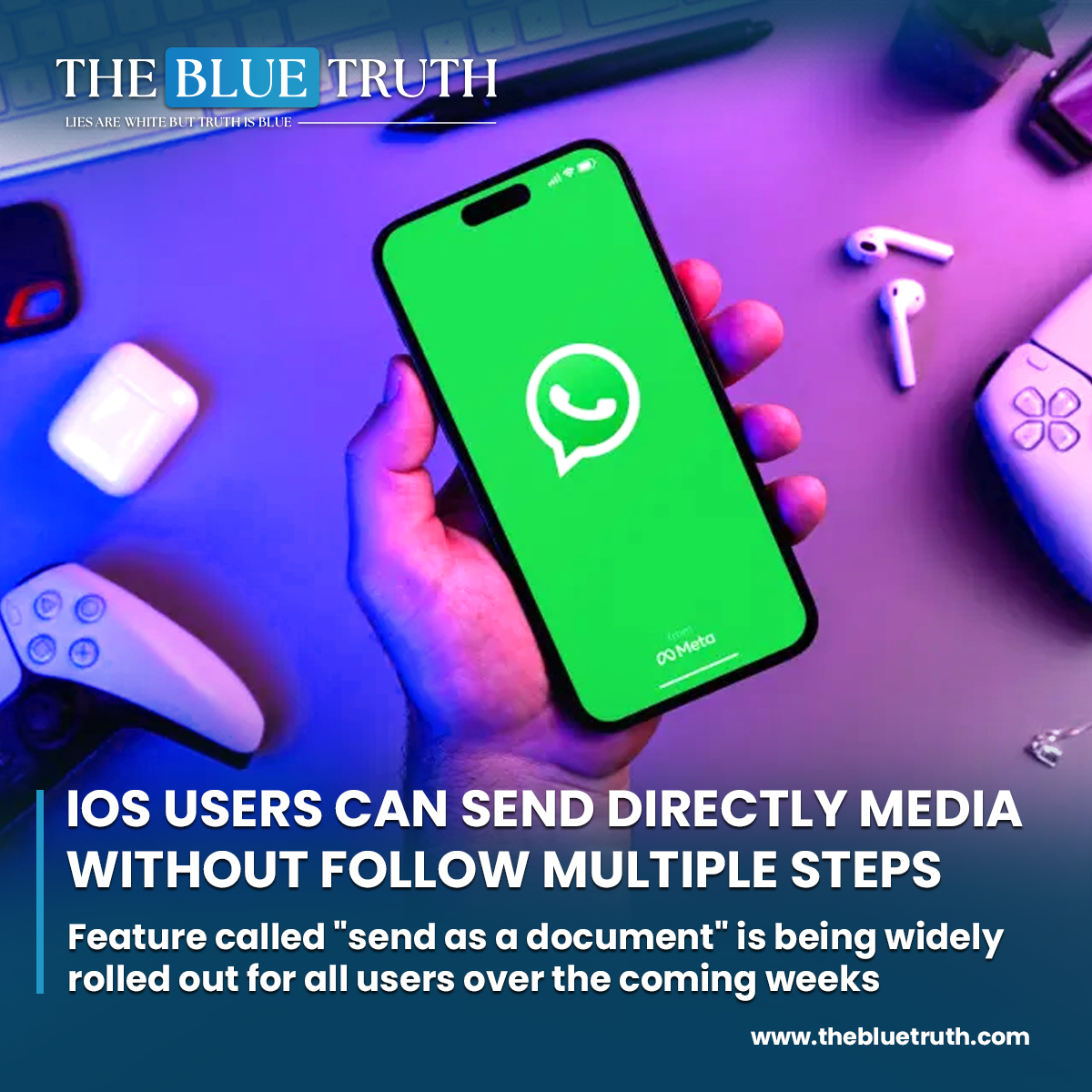 thebluetruth_'s tweet image. IOS users can send directly media without following multiple steps.
A feature called "send as a document" is being widely rolled out for all users over the coming weeks.
#WhatsAppUpdate #iOSFeatures #sendasdocument #mediasharing
#whatsappchangelog #tbt #TheBlueTruth