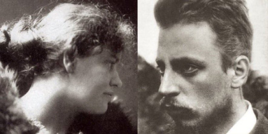 “You're my celebratory day. And when I visit you in my dreams, I always have flowers in my hair.' ~ Rainer Maria Rilke, [Born on this day, in 1875] from a “Letter to Lou Andreas Salome”