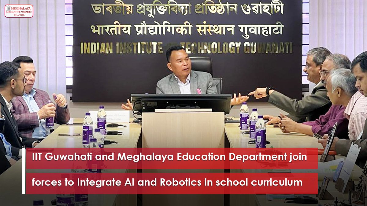 IIT Guwahati and Meghalaya Education Department join forces to Integrate AI and Robotics in school curriculum Watch here: youtu.be/b9zweNdMBn8