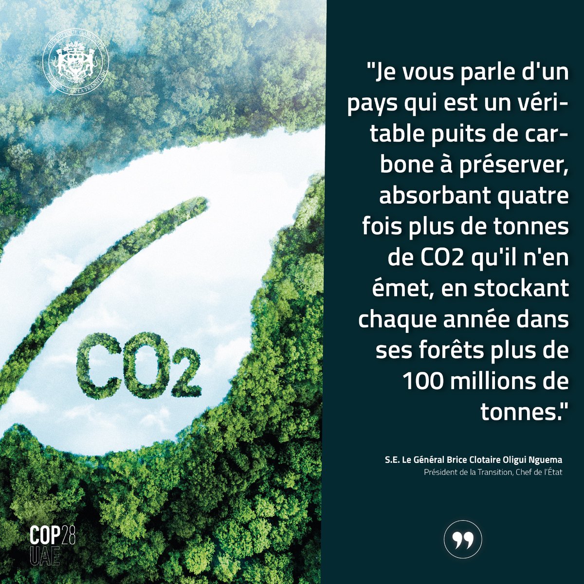 #Citation | (Re)Découvrez les extraits les plus mémorables du discours du Président de la Transition, le Général <a href="/oliguinguema/">Brice Clotaire Oligui Nguema</a> lors de la COP28.

Retrouvez la vidéo complète sur notre page Youtube : youtu.be/PWq6xO1tVqk?si…

#Gabon #Transition #COP28