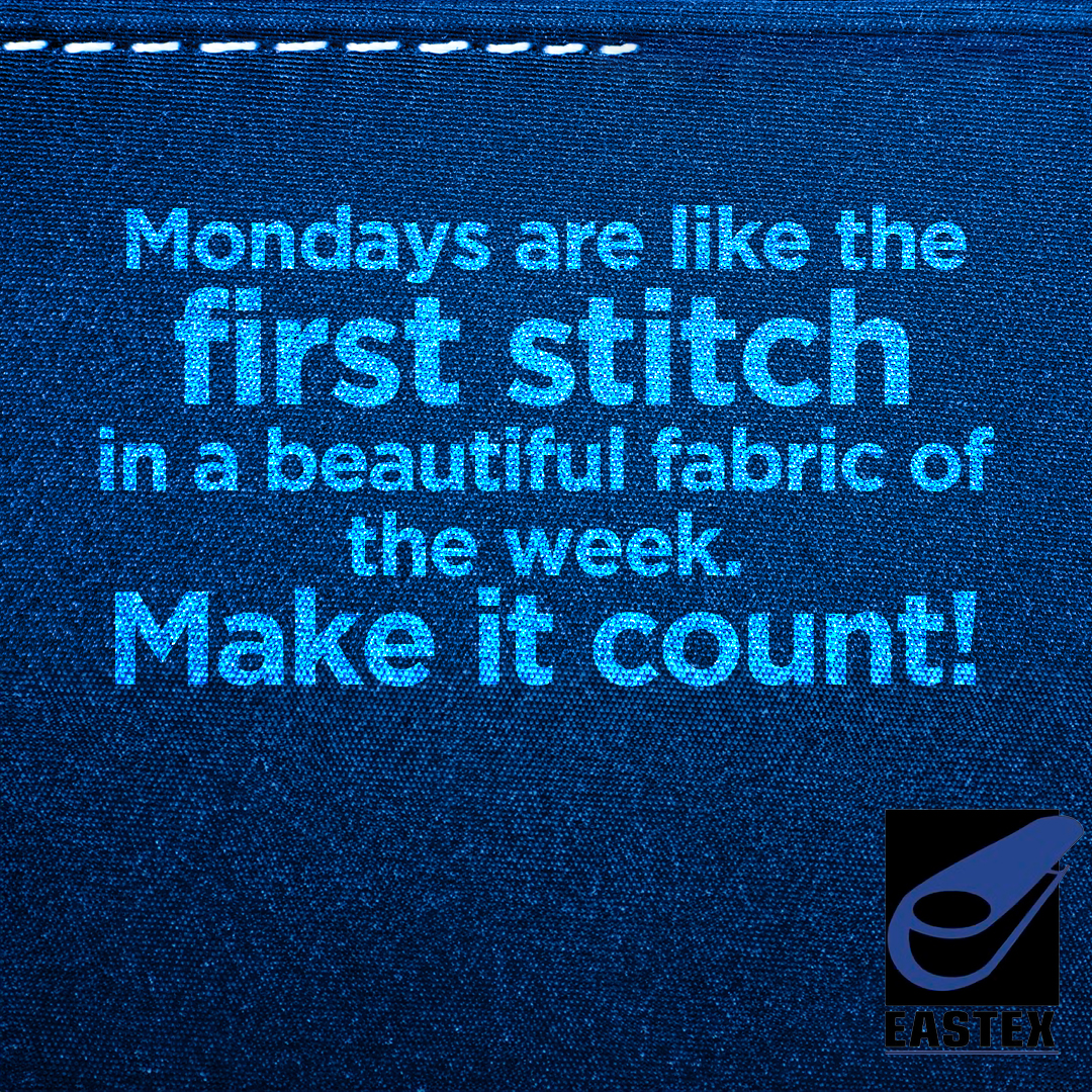 💠 #MondayMotivation
🔹 'Mondays are like the first stitch in a beautiful fabric of the week. Make it count!'
.
#Eastex #EastexProducts #FabricLamination #textiles #fabrics #medicaltextiles #industrialfabric #medicalsupply