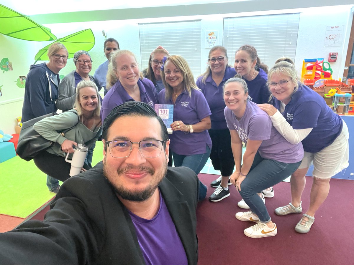 EpilepsyAFLA's tweet photo. Shoutout to the teachers and staff at Rock Creek Academy in Cooper City, FL. Thanks for Popping Out in Purple for Epilepsy Awareness Month and for your support in helping keep students with epilepsy safe at school πͺ π
#epilepsy #epilepsyawareness #popoutinpurple https://t.co/HYen8wjb5a